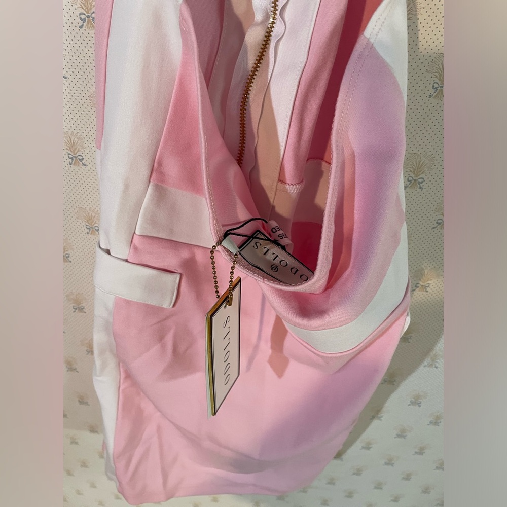 O Dolls Collection Halterneck Mini Panelled Dress in Pink - Picture 8 of 13